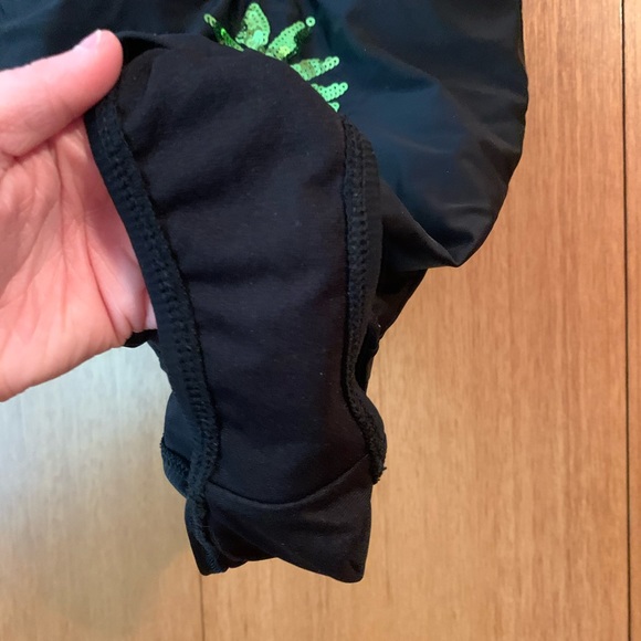 Black One Piece Bathing Suit with Sequin Detail - Picture 3 of 6